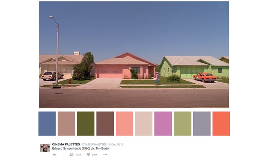 Creative Twitter account - cinema pallette