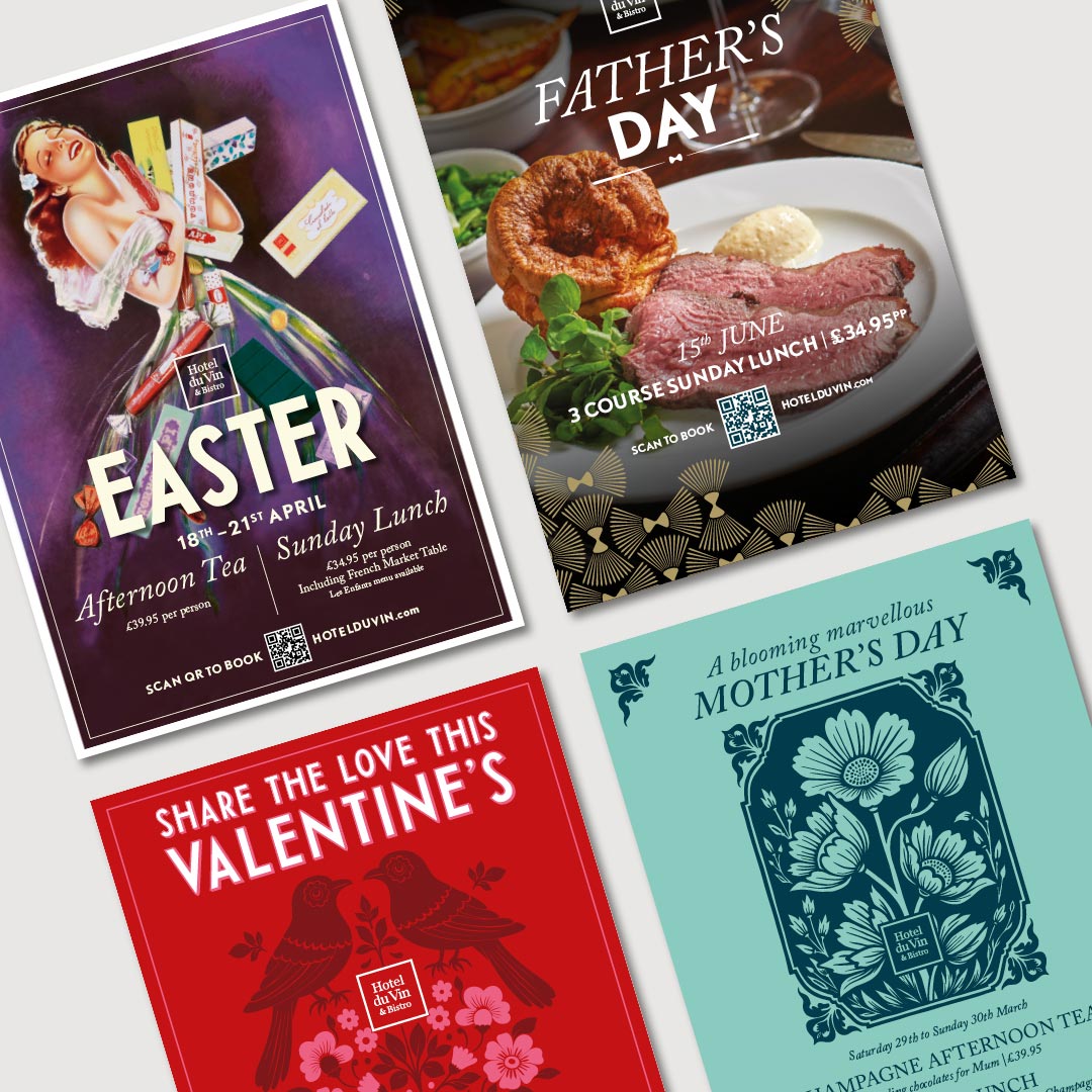 Hotel du vin promotional posters